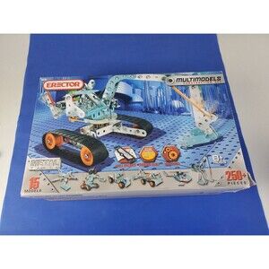 Erector Multimodels Construction Set Metal 250+Pieces #83 6515E 15 Models